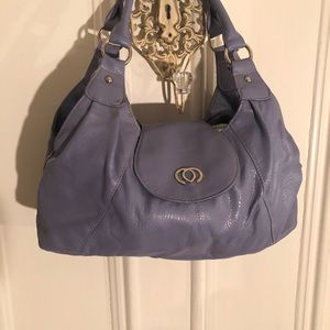 Lavender leather like shoulder bag